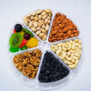 EARTHSATVA Premium 6-in-1 Dry Fruit Gift Box – Cashew, Pista, Raisin, Walnut, Almond, Plum  (1 x 700 g)