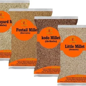 Value Life Kodo 500g ,(Arikelu), Little 500g (Samalu) , Barnyard 500g(Udalu), Foxtail 500g (Korralu) , (Pack Of 2kg) Mixed Millet  (1.99 kg, Pack of 4)